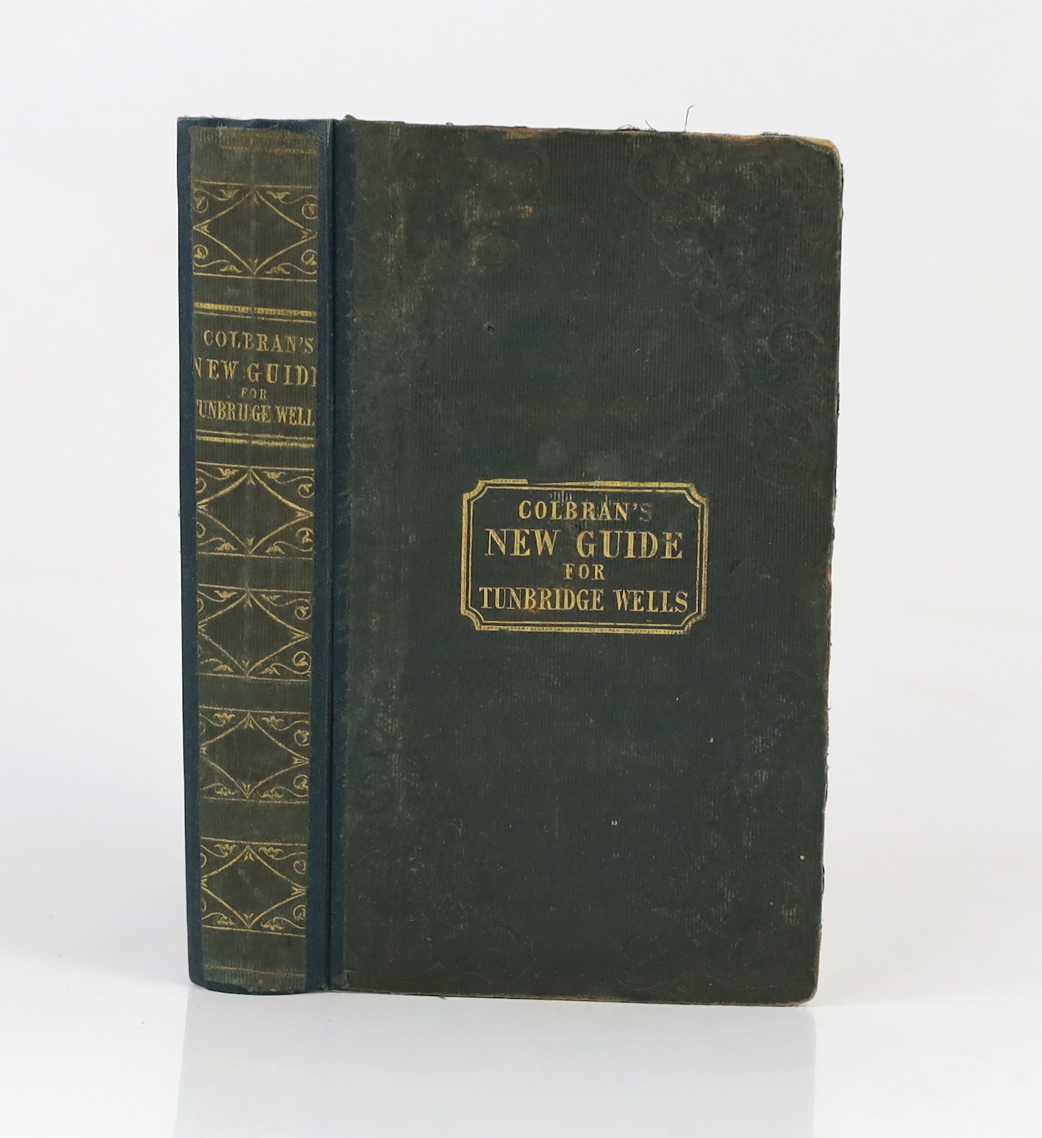 KENT, TUNBRIDGE WELLS: Colbran's New Guide for Tunbridge Wells.... Edited by James Phippen. hand coloured folded map, 16 plates (3 folded), engraved text illus., subscribers list and 32pp. advertiser; original gilt and b